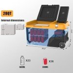 T-SUNiceM 12V Electric Car Fridge, 28 Quart