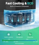 Portable 12V Car Refrigerator with Wheels, 59QT