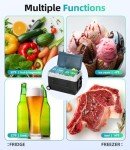 Portable 12V Car Refrigerator with Wheels, 59QT