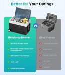 Portable 12V Car Refrigerator with Wheels, 59QT