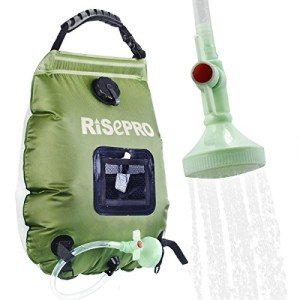 RISEPRO 5 Gallon Solar Camping Shower Bag