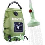 RISEPRO 5 Gallon Solar Camping Shower Bag