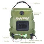 RISEPRO 5 Gallon Solar Camping Shower Bag