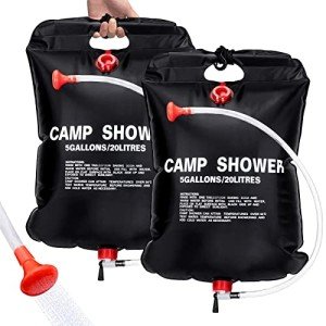 Ailker 5 Gallon Solar Camping Shower Bag - 2 Pack