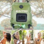 RISEPRO 5 Gallon Solar Camping Shower Bag