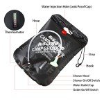 RISEPRO 5 Gallon Solar Shower Bag with Temp Indicator