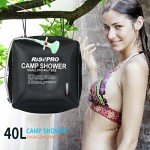RISEPRO 40L Solar Camping Shower with Temperature Control