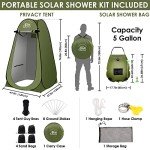 Solar Shower Tent Kit with 5 Gallon Bag