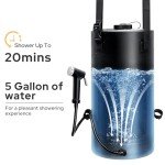 5 Gal Solar Shower Bag for Camping & Travel