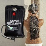 RISEPRO 5 Gallon Solar Shower Bag with Temp Indicator