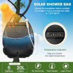 5 Gal Solar Camping Shower Bag with Hose