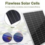 100W 12V Waterproof Solar Panel - 4 Pack