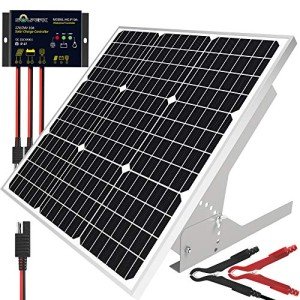 50W 12V Solar Panel Kit with Adjustable Mount