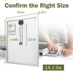 100W 12V Waterproof Solar Panel - 4 Pack