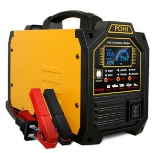 12V 24V Smart Battery Charger with Auto Shutoff