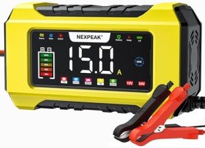 NEXPEAK 15A LiFePO4 Smart Battery Charger