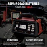 Smart 12V/24V Car Battery Charger with LCD Screen