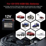 Smart 12V/24V Car Battery Charger with LCD Screen