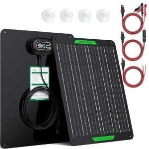 20W 12V Waterproof Solar Battery Charger & Maintainer