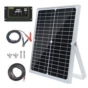 30W Monocrystalline Solar Panel Kit with Controller
