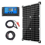 30W Solar Panel Kit with Charge Controller & Clips