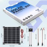 20W Solar Battery Charger with MPPT Controller Kit
