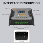 30A PWM Solar Charge Controller with LCD Display