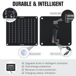 ECO-WORTHY 10W Waterproof Solar Car Battery Charger
