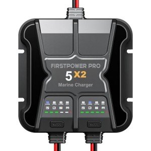 Dual Bank 10A Marine Battery Charger - Waterproof