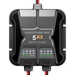 Dual Bank 10A Marine Battery Charger - Waterproof