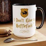 I Dont Give a Hufflefuck Mug for Friend Geek Nerd Bookish Mug Funny Fuck Mug Sarcastic Birthday Gift for Coworker Wizard Sorcerer Magic Mug