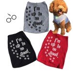 I'm Up To No Good. Dog Tee. Tank Top. Outfit. Apparel. Funny. Pet.