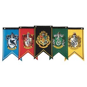 Harry Potter House Banner Flags Set of 5