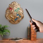 Harry Potter Hogwarts Crest Lamp with Wand Remote