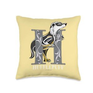 Hufflepuff Badger Mosaic Throw Pillow