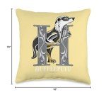 Hufflepuff Badger Mosaic Throw Pillow
