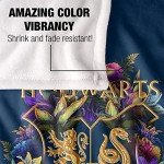 Hogwarts Floral Crest Super Soft Throw Blanket