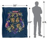 Hogwarts Floral Crest Super Soft Throw Blanket
