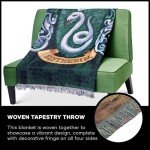 Slytherin Shield Harry Potter Tapestry Throw Blanket