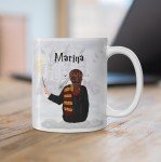 Girls Wizard Mug, Personalised Sister HP Mug, Add name , personalise Hair card, wizard birthday Mug, for daughter, for her