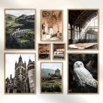 Poster Set / Potterhead / 8 Premium Wall Pictures / Scotland, Harry, Potter / Living Room, Bedroom Decoration / Frame optional / ARTFAVES®