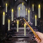 Magical Floating Candles with Wand Remote - 12 Pcs