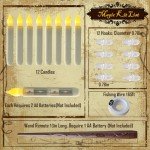 Magical Floating Candles with Wand Remote - 12 Pcs