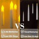 Magical Floating Candles with Wand Remote - 12 Pcs