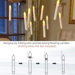 Magical Floating Candles with Wand Remote - 12 Pcs
