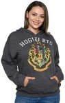 Hogwarts Crest Charcoal Women's Hoodie - X-Large