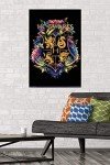 Harry Potter Floral House Crests Wall Poster 22"x34