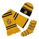 Hufflepuff Winter Scarf, Beanie & Socks Set