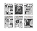 Set of 30 Remastered Printable Daily Newspaper Pages, Wizard and Witch Poster, Wizard Home Decor, Travel Poster, Wizard Wall Art, Halloween