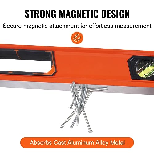 VEVOR Magnetic Torpedo Level Set, Aluminum Alloy Woodworking Tool
